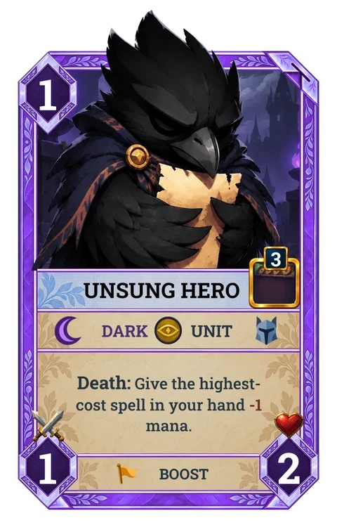 Unit card: Unsung Hero